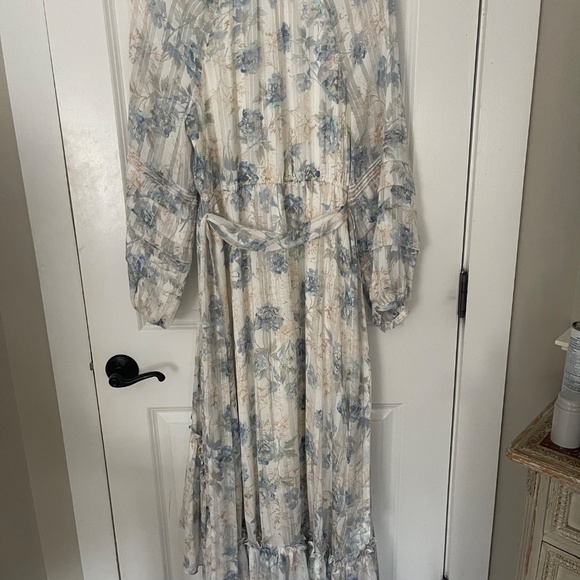 BCBGMAXAZRIA Floral Ruffle Maxi Dress – Size S - Picture 3 of 4
